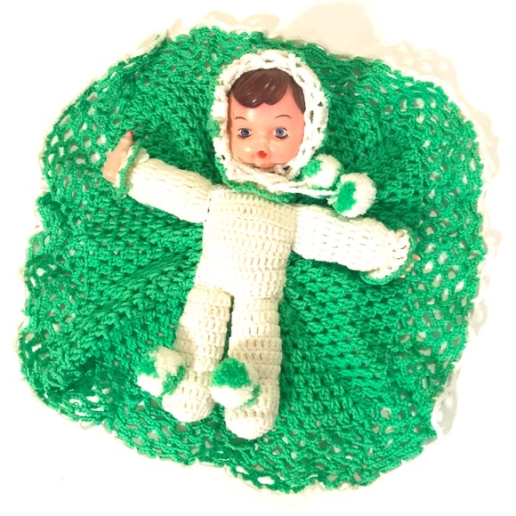 Vintage Other - Vintage handmade crochet baby doll